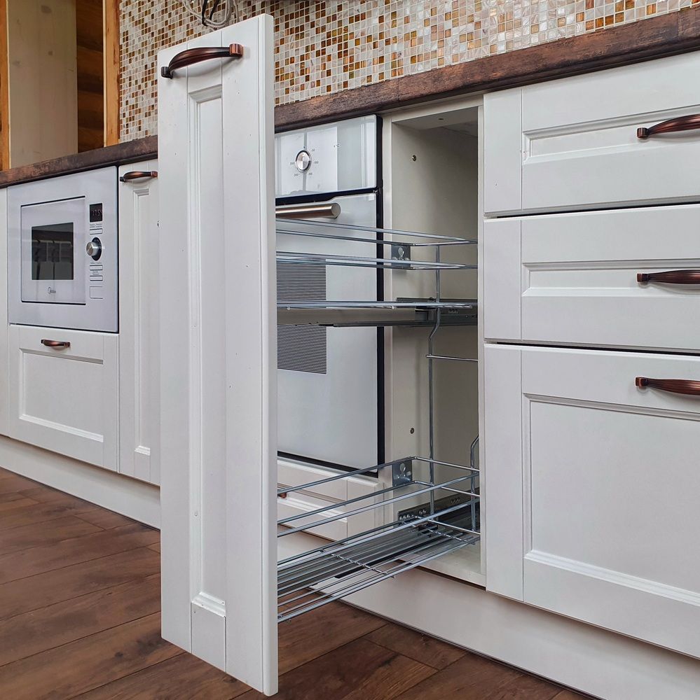 Белый кухонный гарнитур-Кухня МДФ в эмали «Модель 525»-фото8