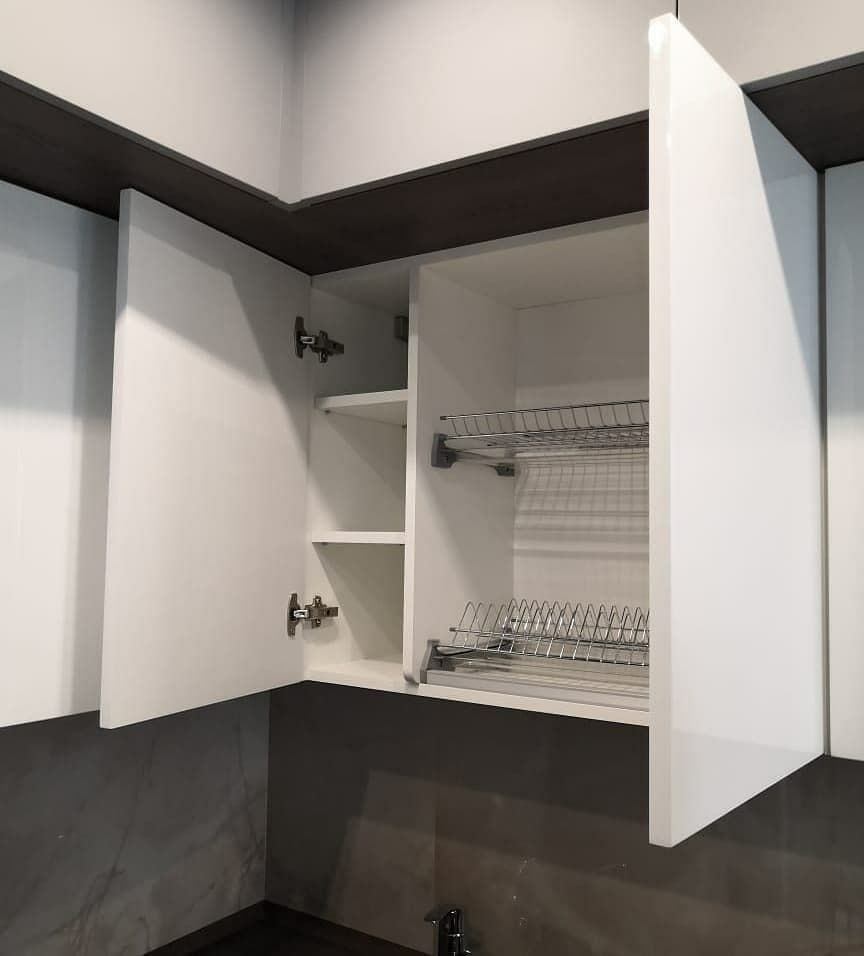 Белый кухонный гарнитур-Кухня МДФ в эмали «Модель 636»-фото4