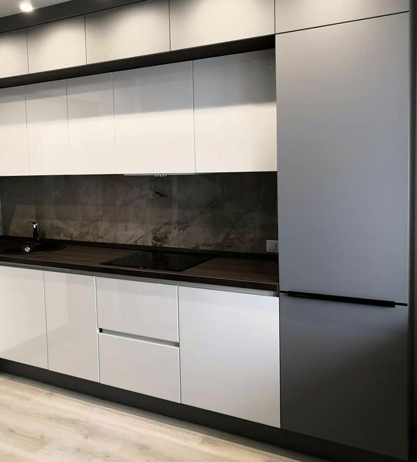 Белый кухонный гарнитур-Кухня МДФ в эмали «Модель 636»-фото3