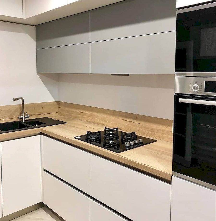 Белый кухонный гарнитур-Кухня МДФ в ПВХ «Модель 666»-фото2