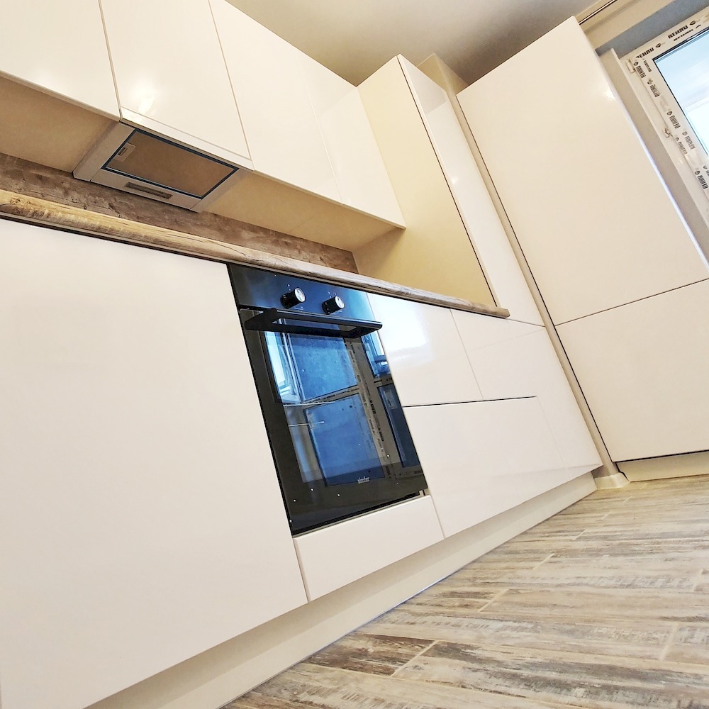 Белый кухонный гарнитур-Прямая кухня в эмали «Модель 783»-фото6