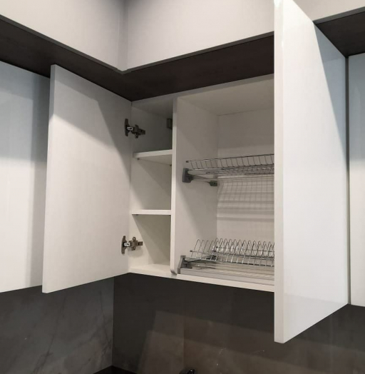 Белый кухонный гарнитур-Кухня МДФ в эмали «Модель 636»-фото6