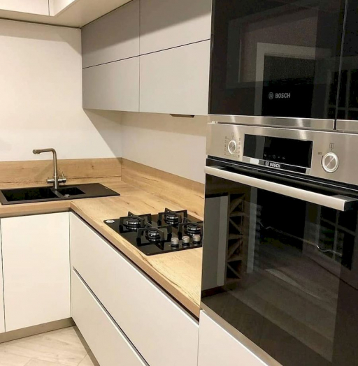 Белый кухонный гарнитур-Кухня МДФ в ПВХ «Модель 666»-фото4